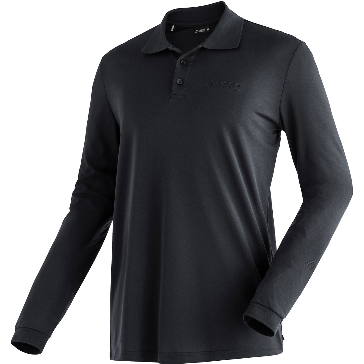 Maier Sports Uomo Maglietta Polo Ulrich (Taglia L, Nero)