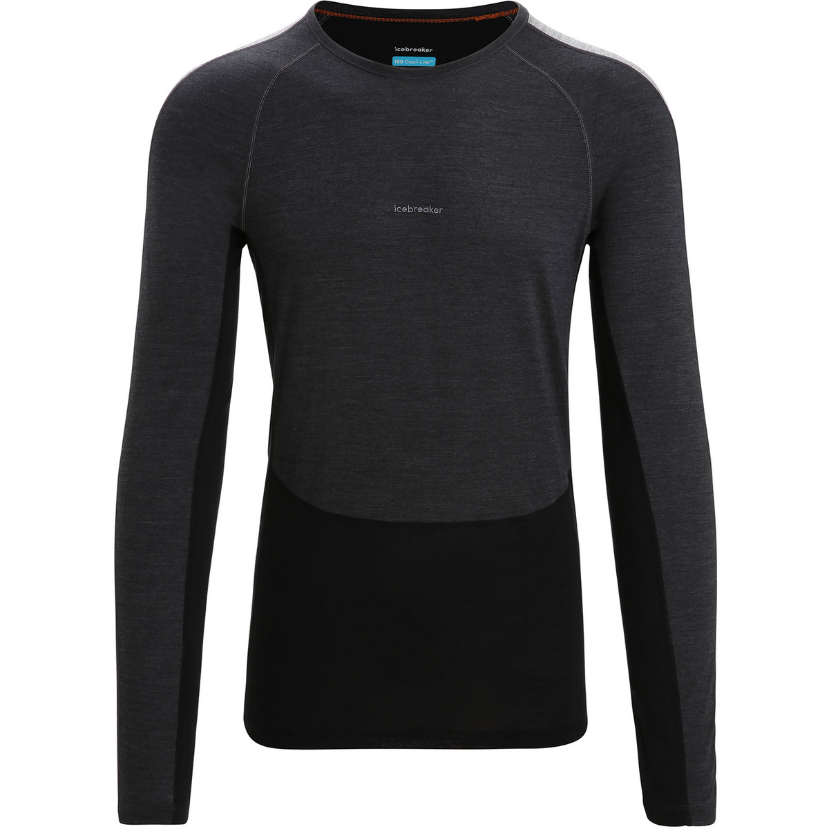 Icebreaker Homme T-shirt long 125 ZoneKnit Crew (taille XXL, Gris)