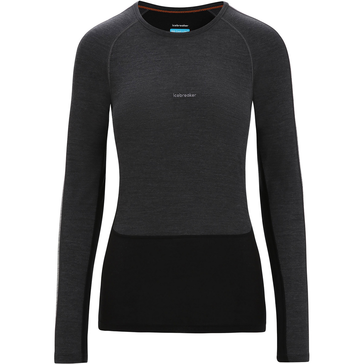 Icebreaker Femme T-shirt long 125 ZoneKnit Crew (taille XL, Gris)
