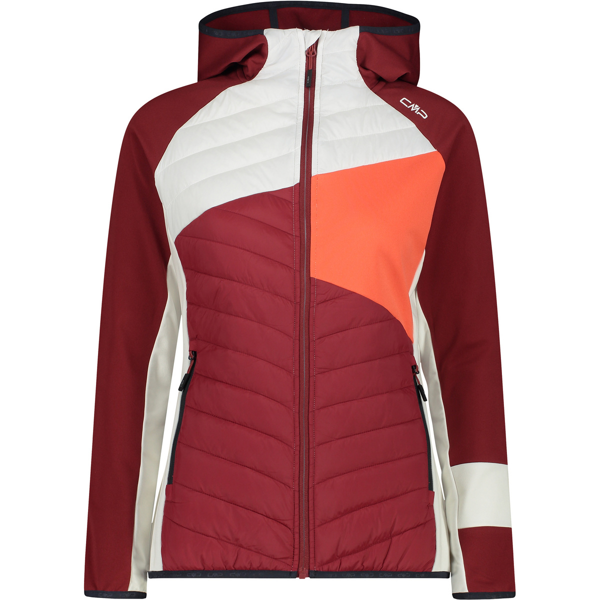 CMP Femme Veste Hoodie (taille XXS, Rouge)