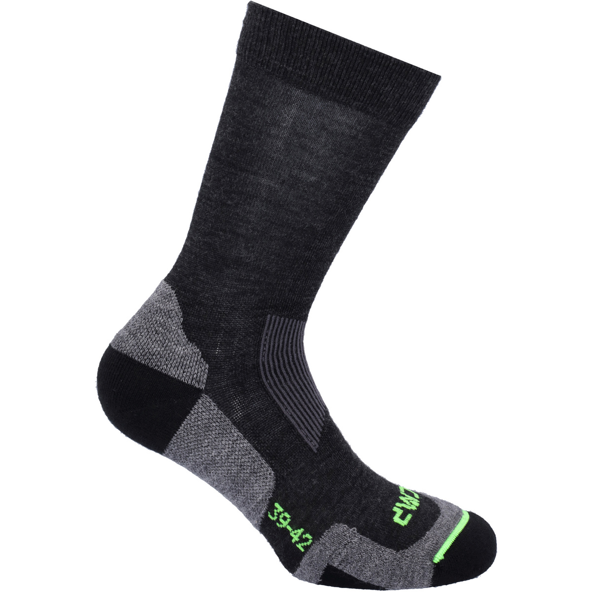 CMP Uomo Calze Trekking Wool (Taglia 43 , Nero)