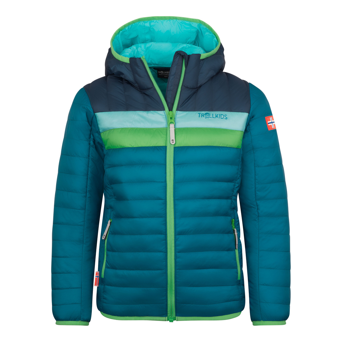 Trollkids Kinder Eikefjord Jacke (Größe 128, blau)