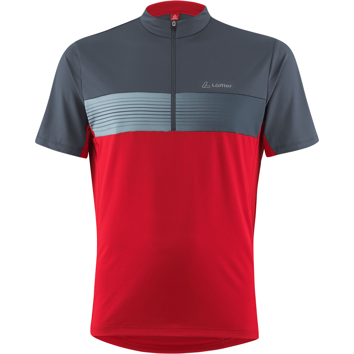 Löffler Uomo Maglia ciclismo Scala (Taglia S, Rosso)