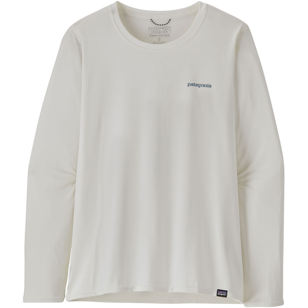 Patagonia Donna Maglia a manica lunga Cap Cool Daily Waters (Taglia XL, Bianco)