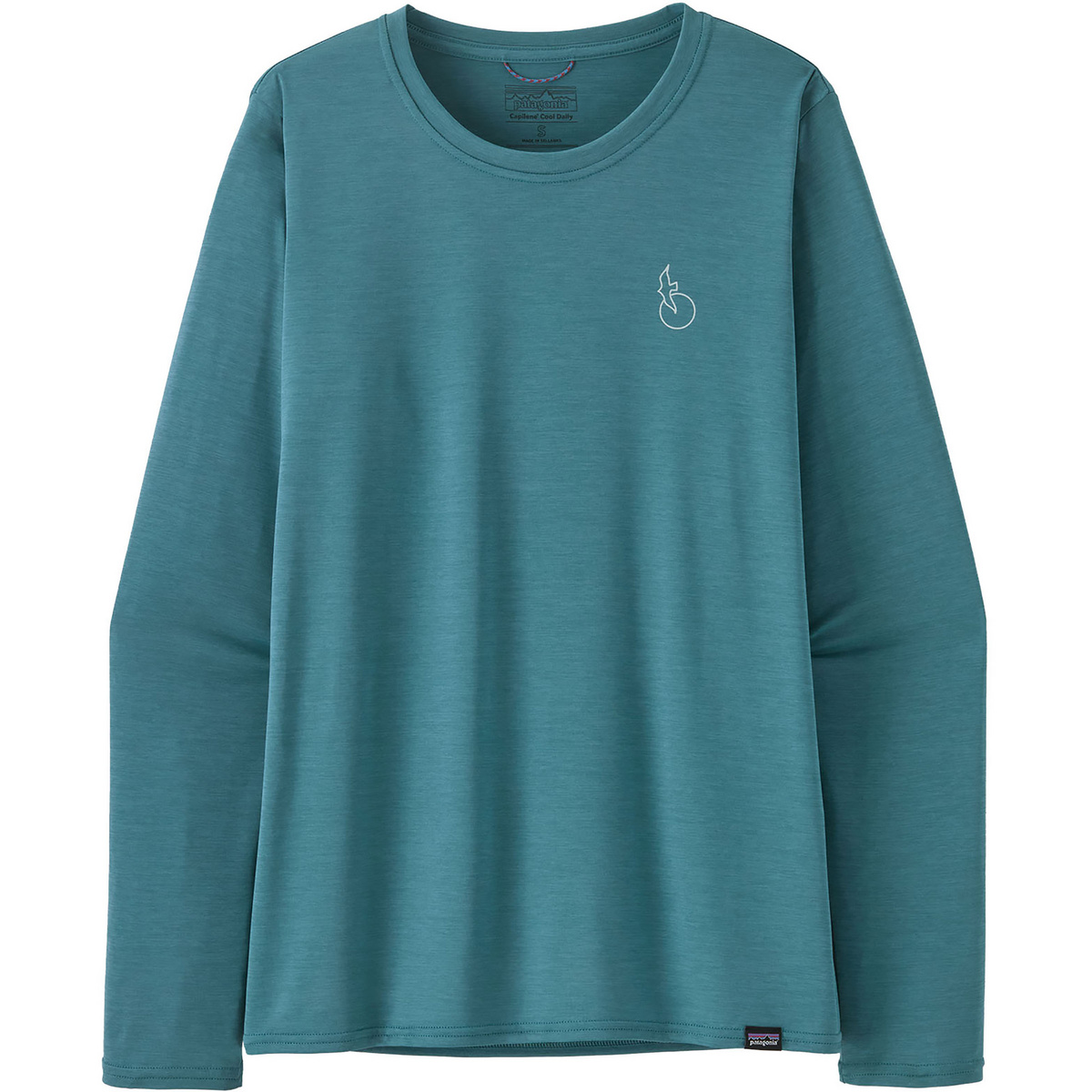 Patagonia Femme T-shirt long Cap Cool Daily Waters (taille XL, Turquoise)