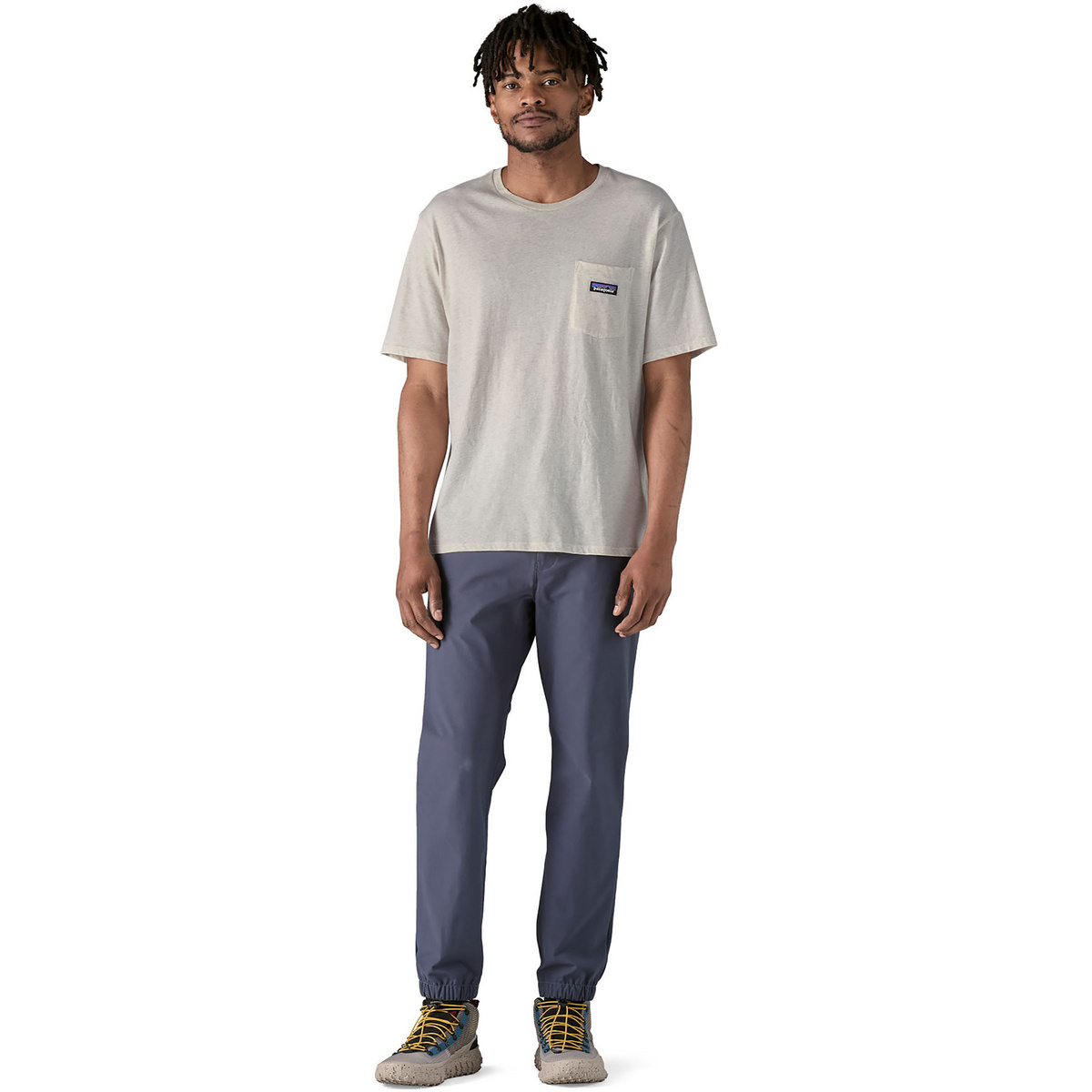 Patagonia Uomo Maglietta Regenerative Organic LW (Taglia L, Bianco)