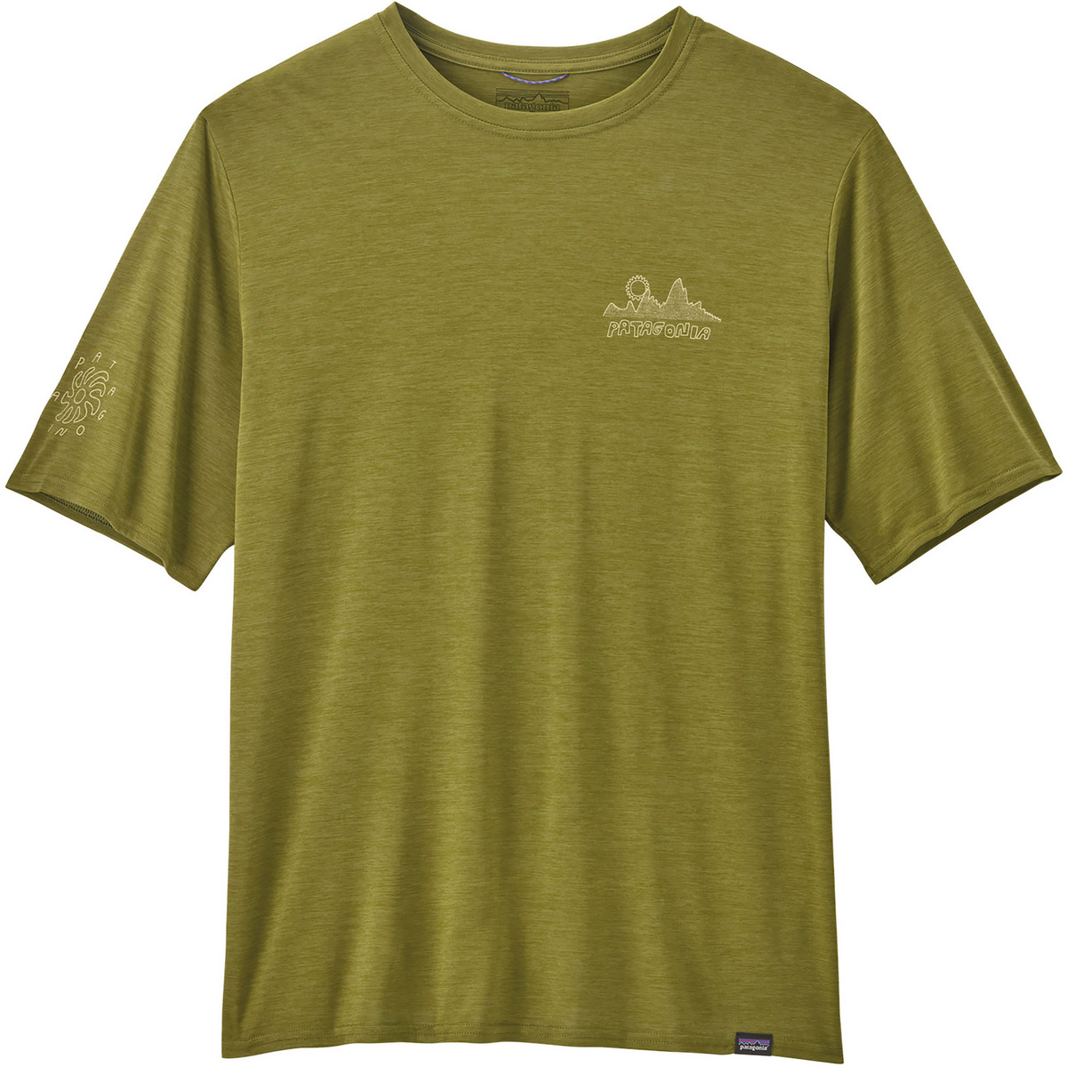 Patagonia Herren Cap Cool Daily Lands T-Shirt (Größe XL, oliv)