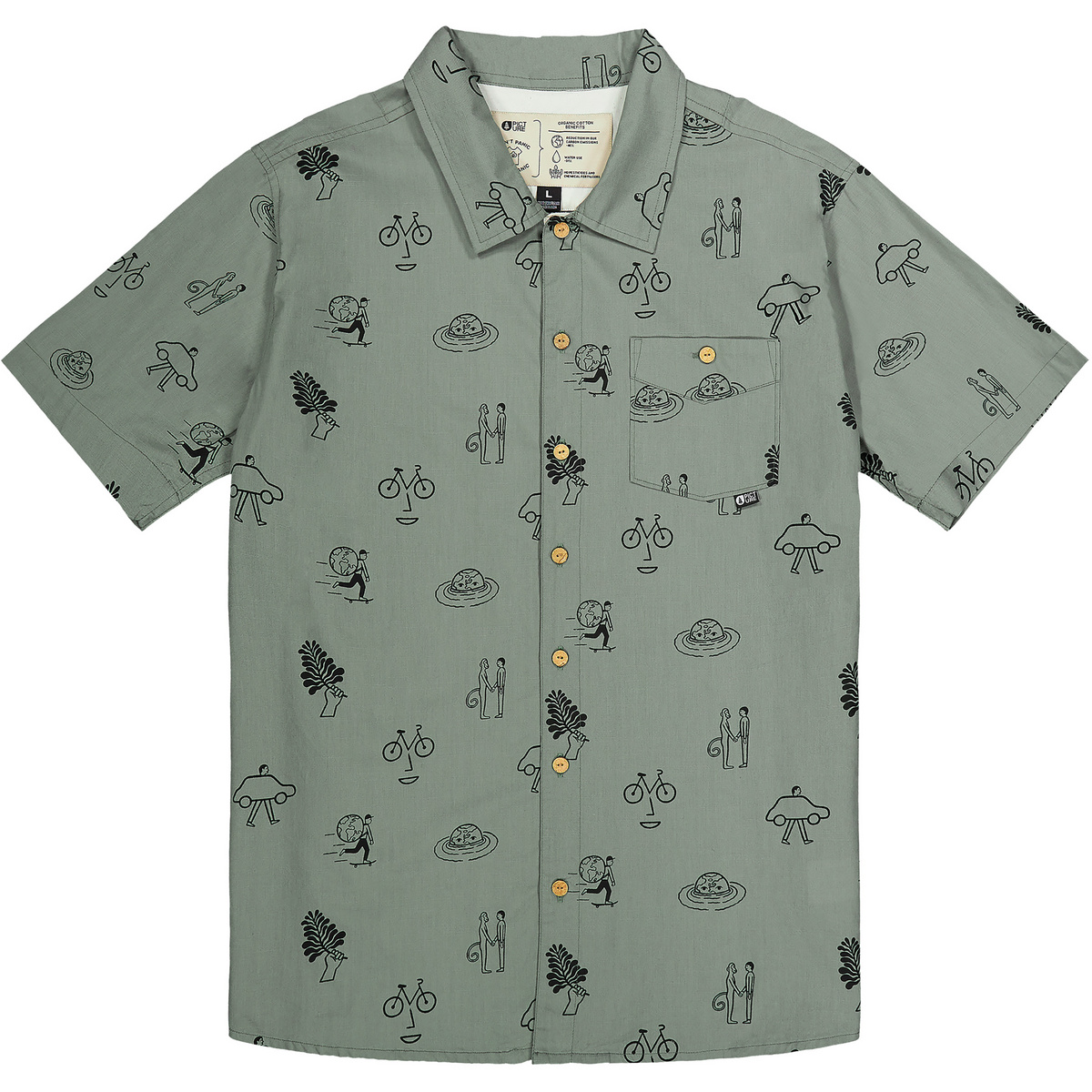 Picture Uomo Camicia Mataikona (Taglia M, Verde)