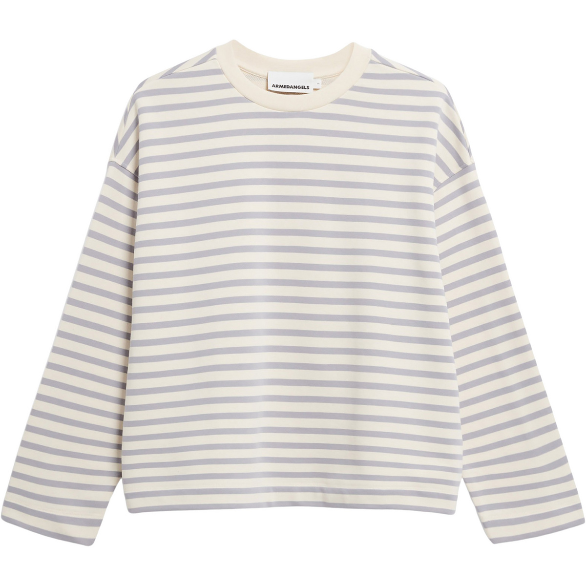 Armedangels Donna Pullover a righe Frankaa (Taglia XL, Blu)