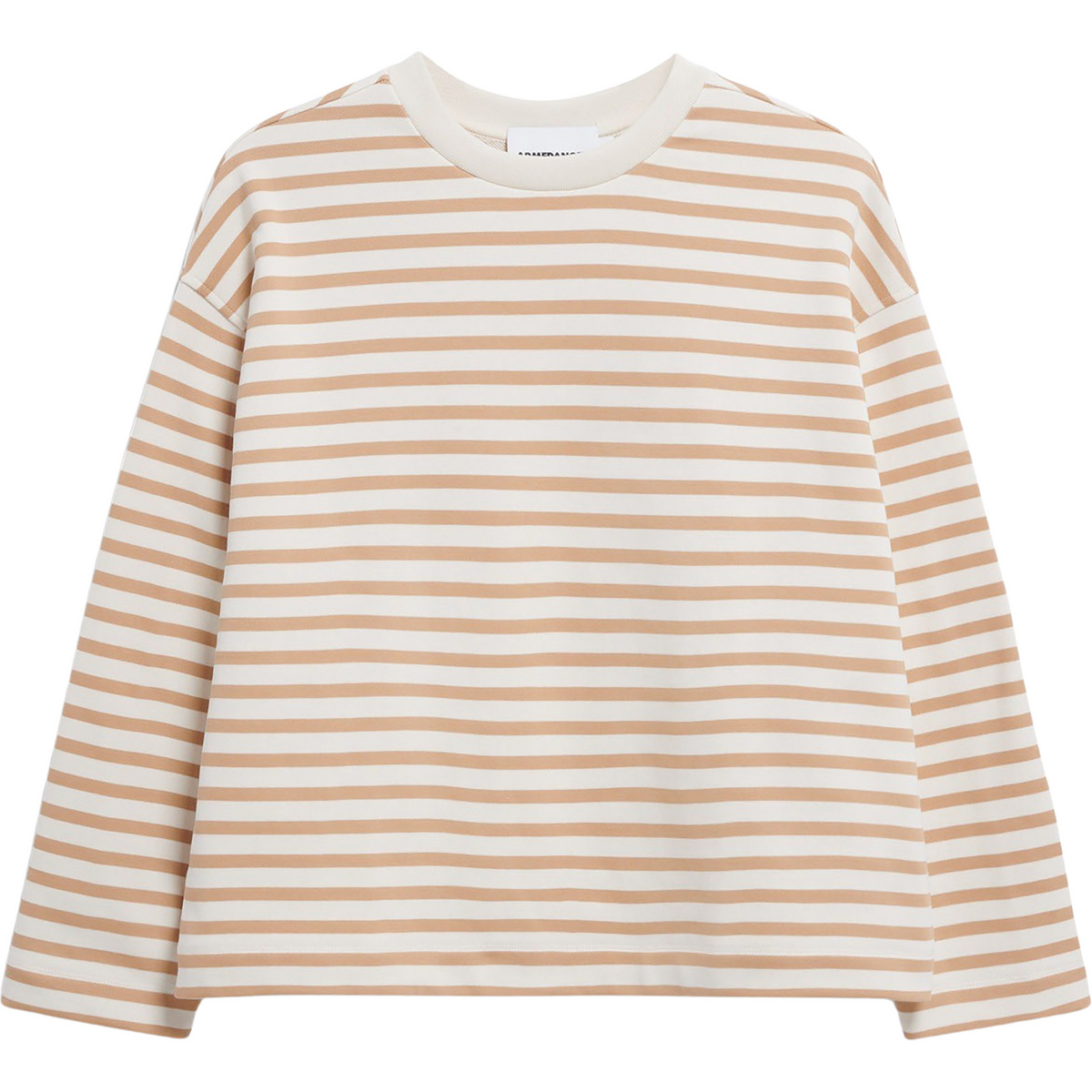 Armedangels Donna Pullover a righe Frankaa (Taglia XS, Beige)