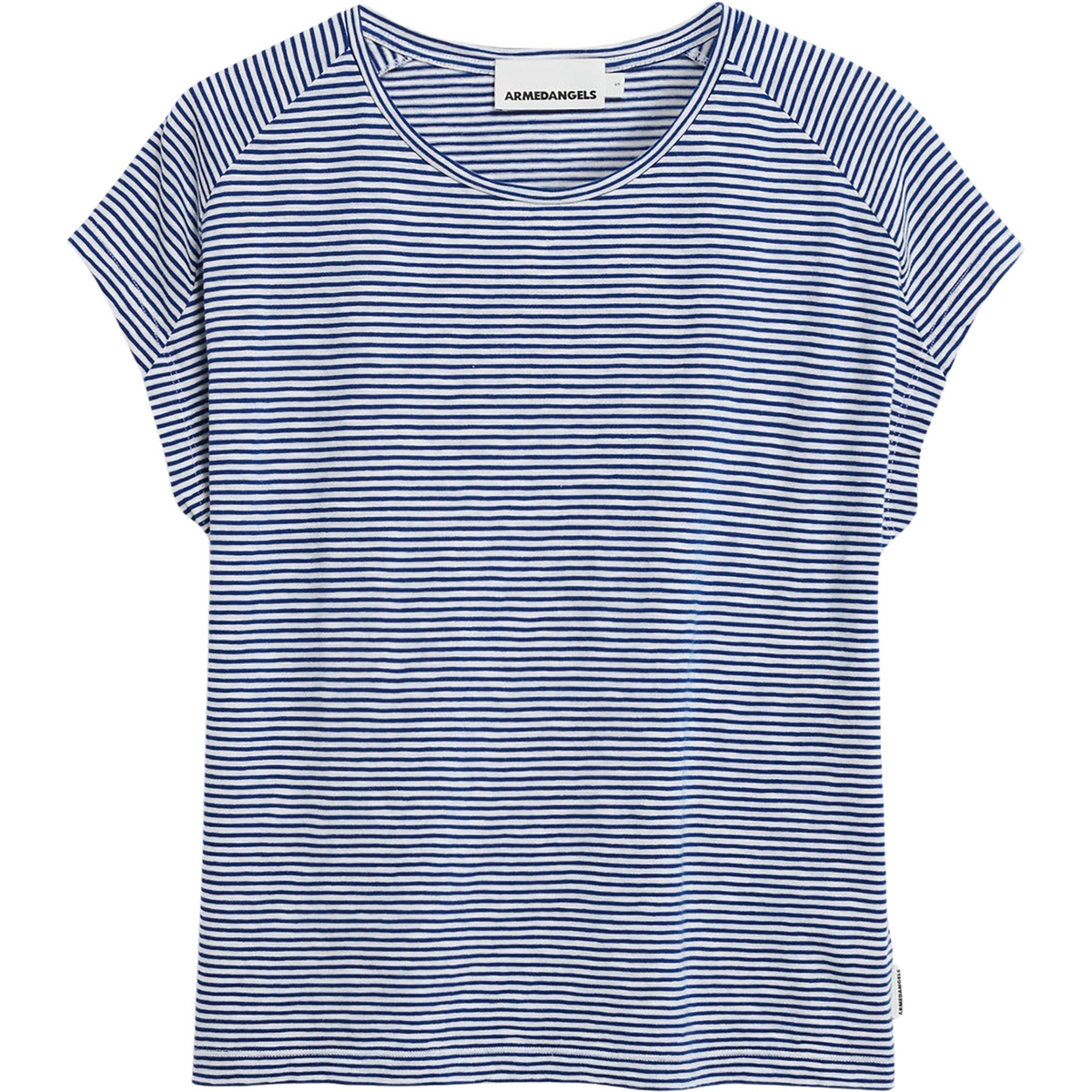 Armedangels Donna Maglietta Oneliaa Lovely Stripes (Taglia L, Blu)