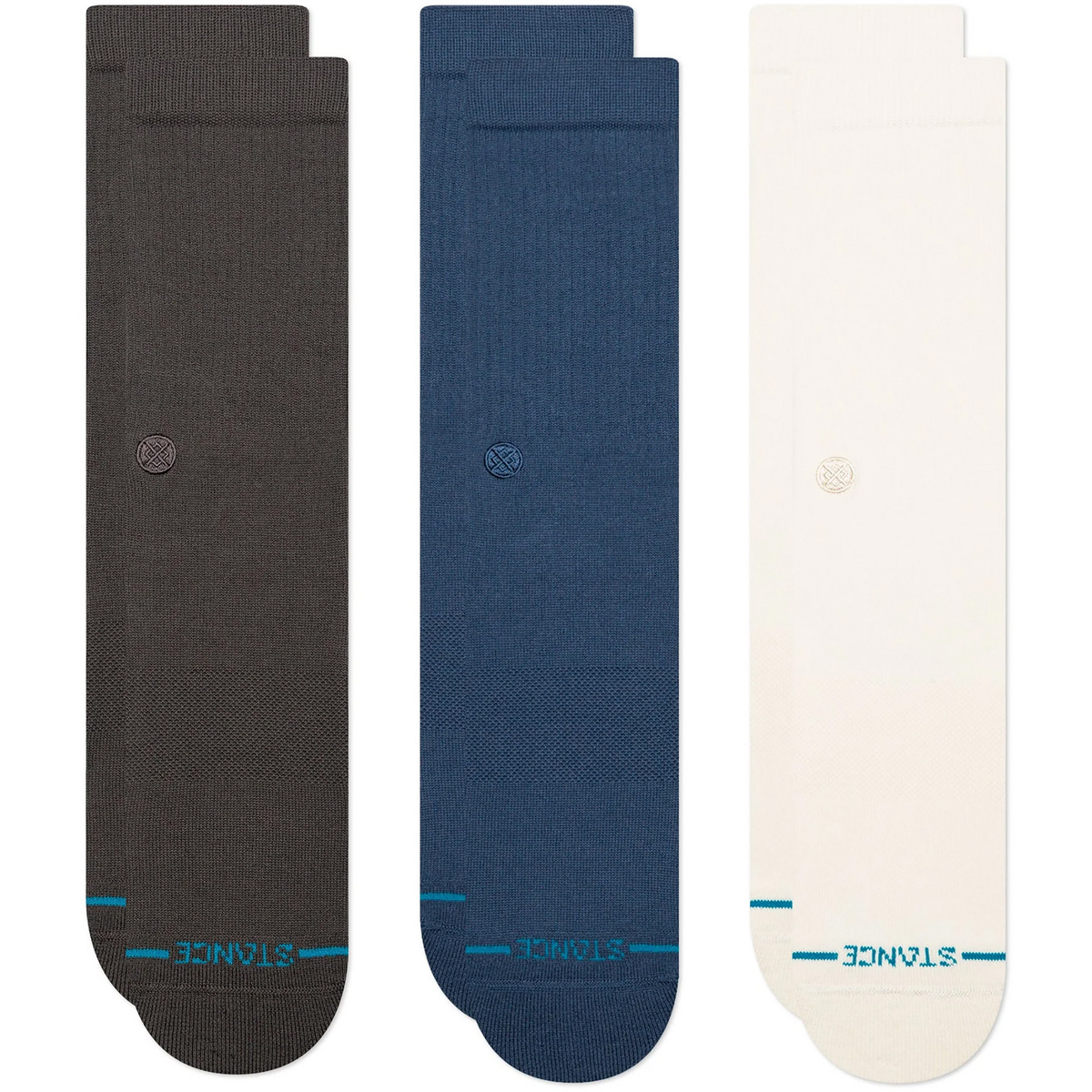 Stance Icon 3er Pack Socken (Größe 43 , grau)