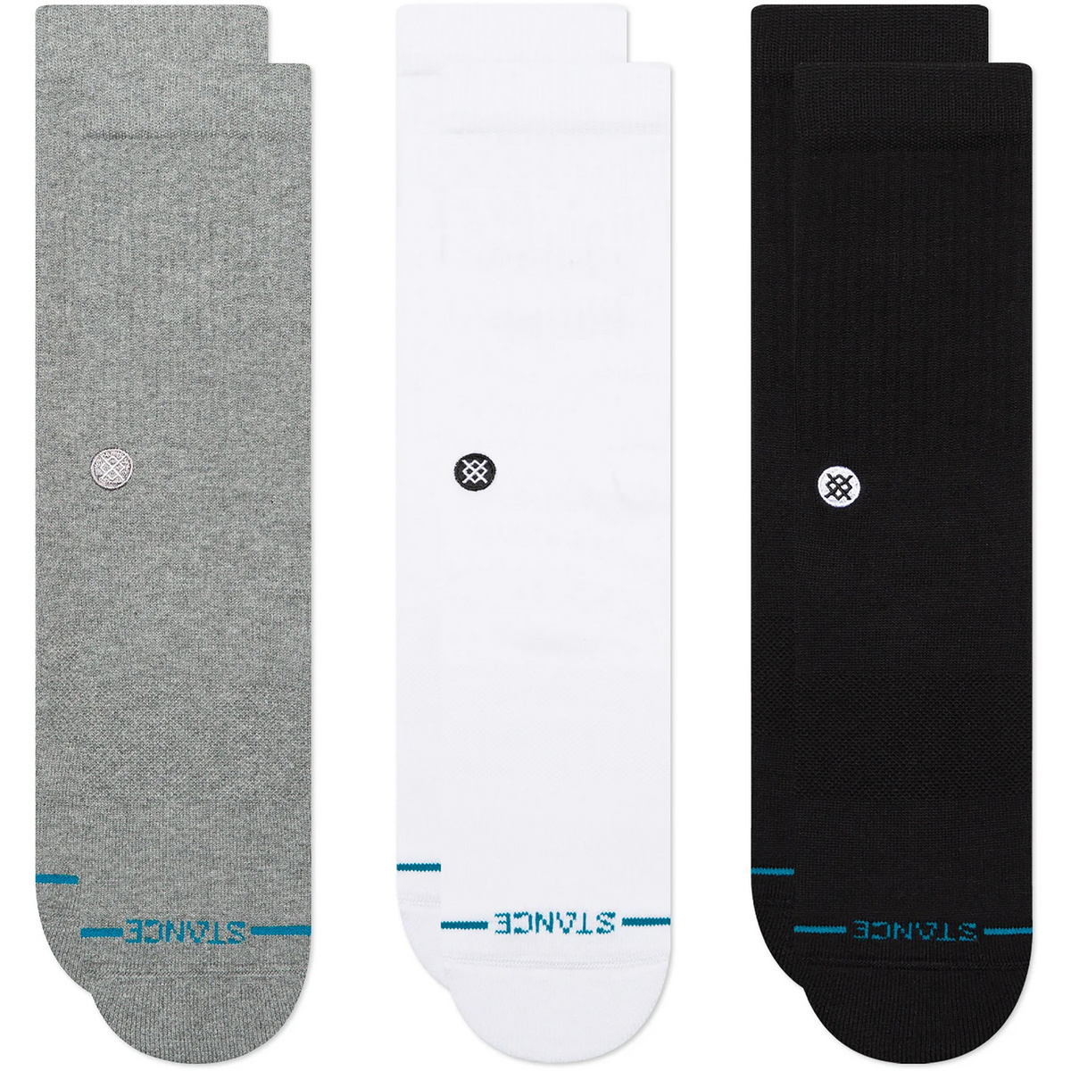 Stance Icon 3er Pack Socken (Größe 43 , weiss)
