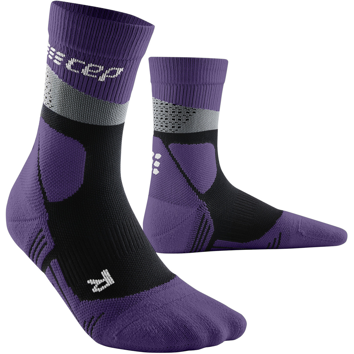 CEP Donna Calze Max Cushion Hiking Mid Cut (Taglia 41 , Viola)