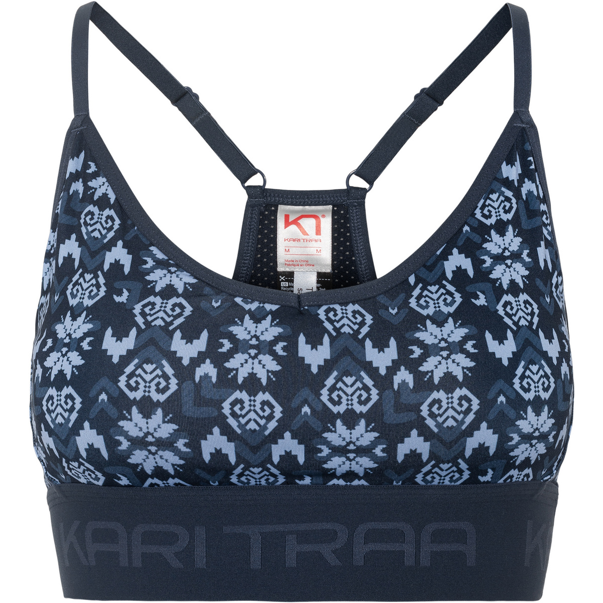 Kari Traa Damen Var Printed Sport BH (Größe XS, blau)