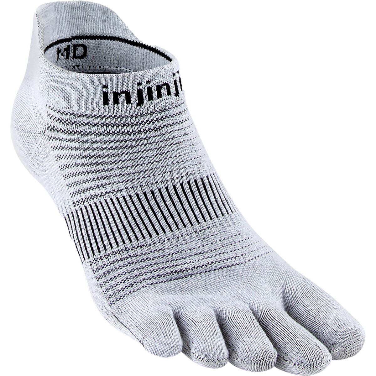 Injinji Calze Run Original Weight No-Show (Taglia 37 , Grigio)
