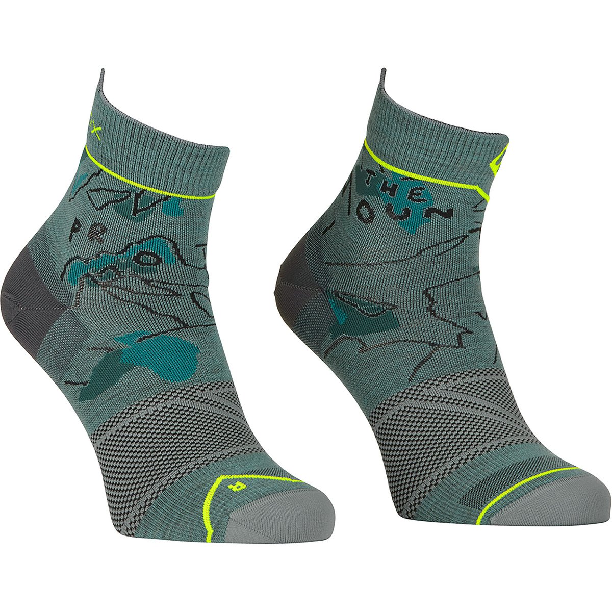 Ortovox Homme Chaussettes Alpine Light Quarter (taille 39 , Vert)