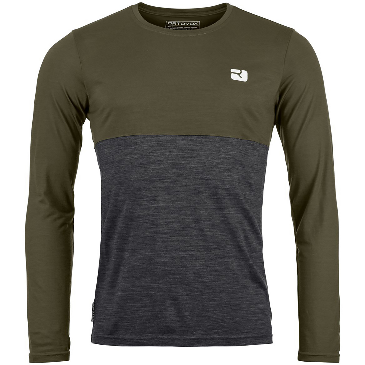 Ortovox Herren 150 Cool Logo Longsleeve (Größe L, oliv)
