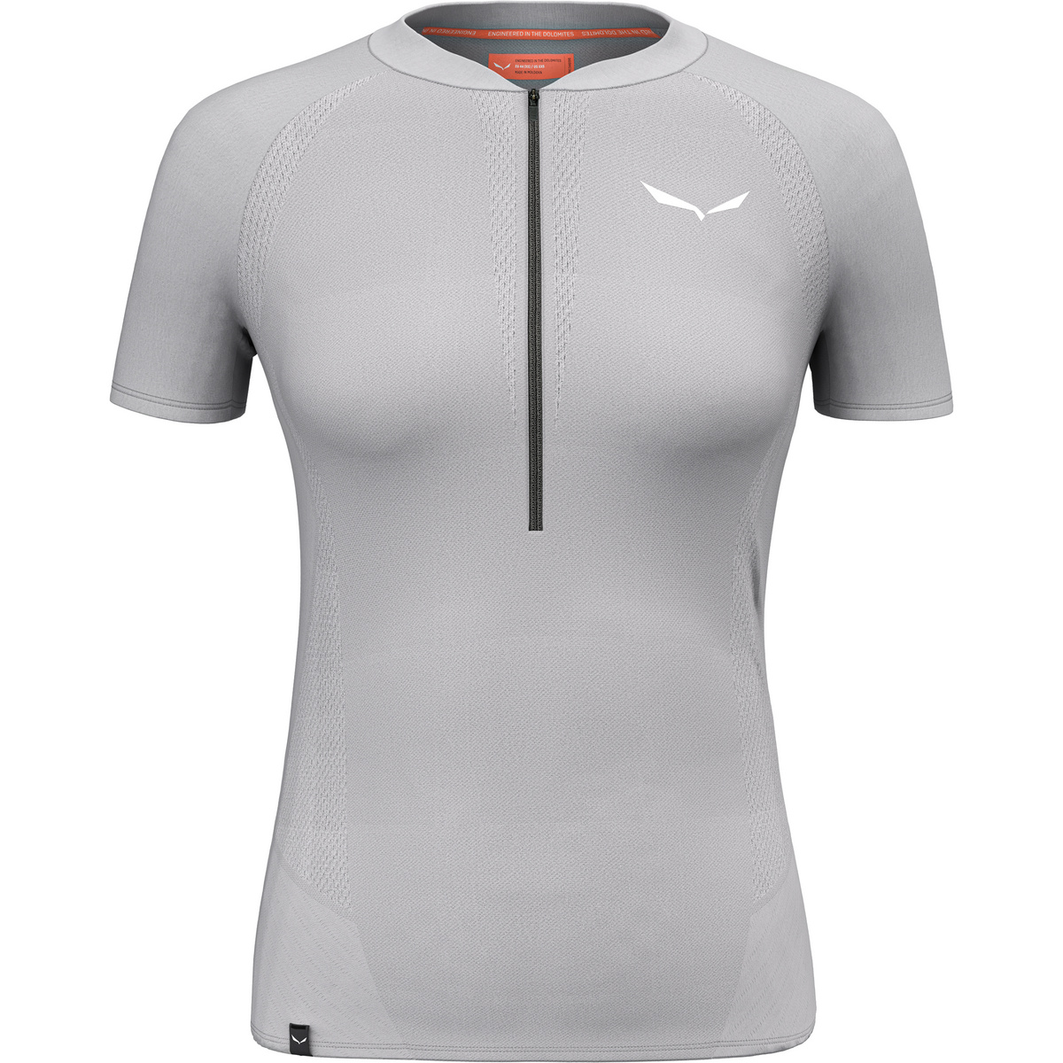 Salewa Donna Maglia a manica corta 1/2 Zip Pedroc Pro Dry (Taglia XL , Grigio)