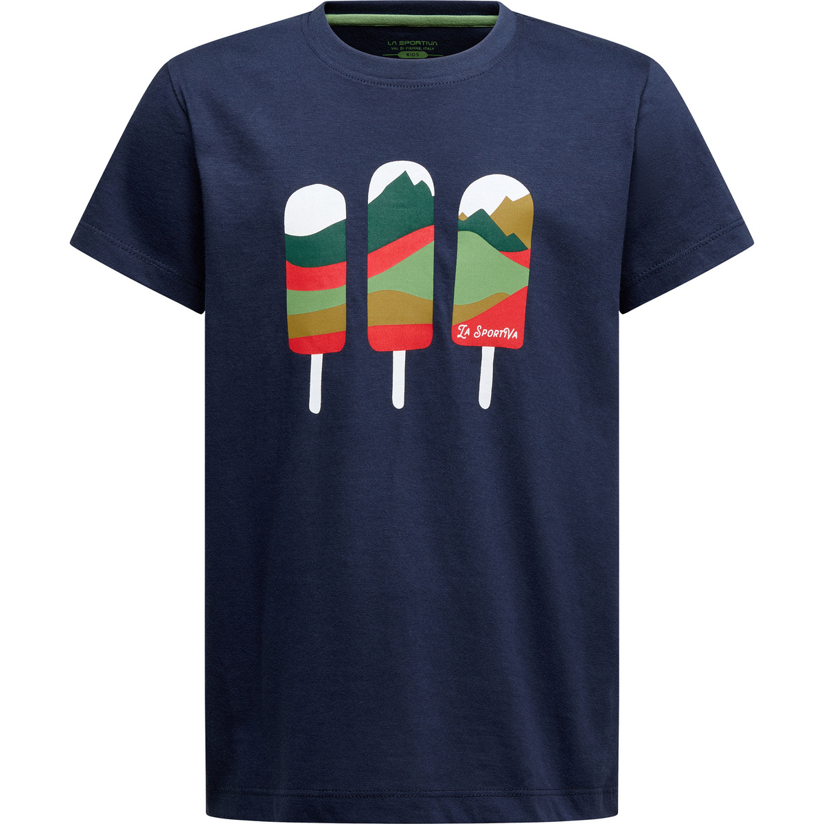 La Sportiva Kinder Icy Mountains T-Shirt (Größe 140, blau)