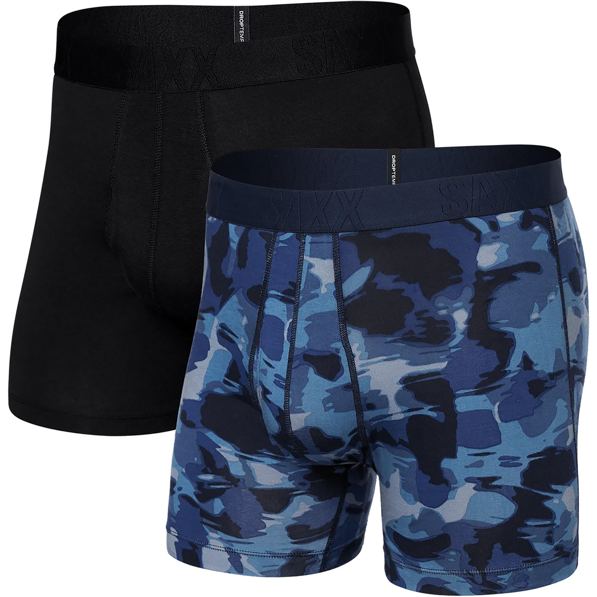 Saxx Underwear Homme Boxer Droptemp Cool 2er Pack (taille S, Bleu)