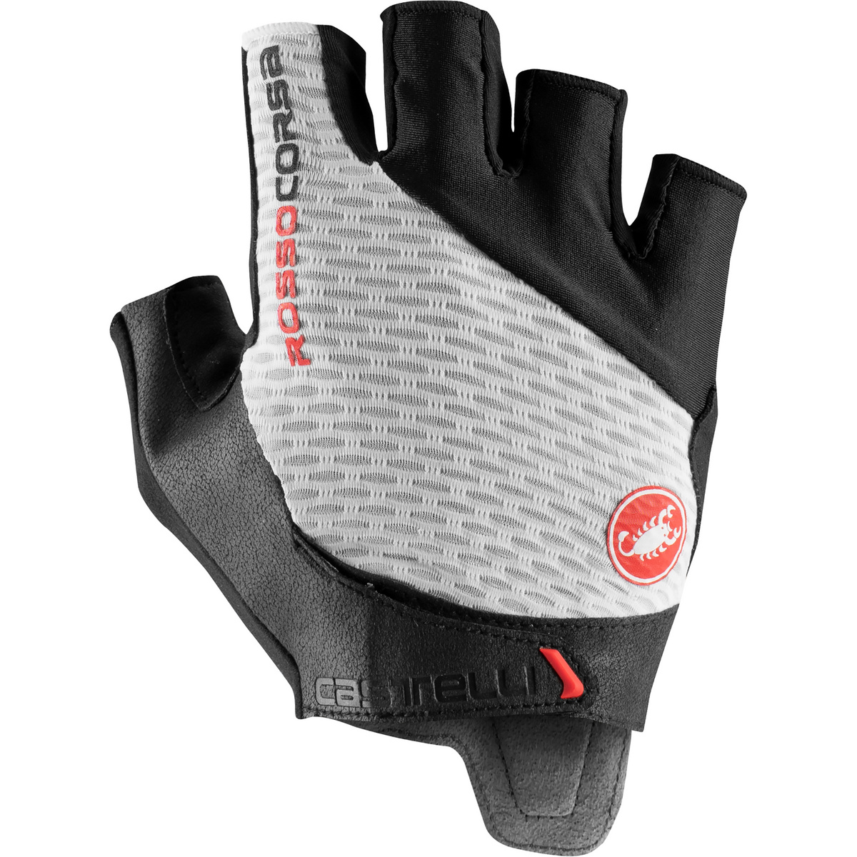 Castelli Guanti Rosso Corsa Pro V (Taglia S, Bianco)