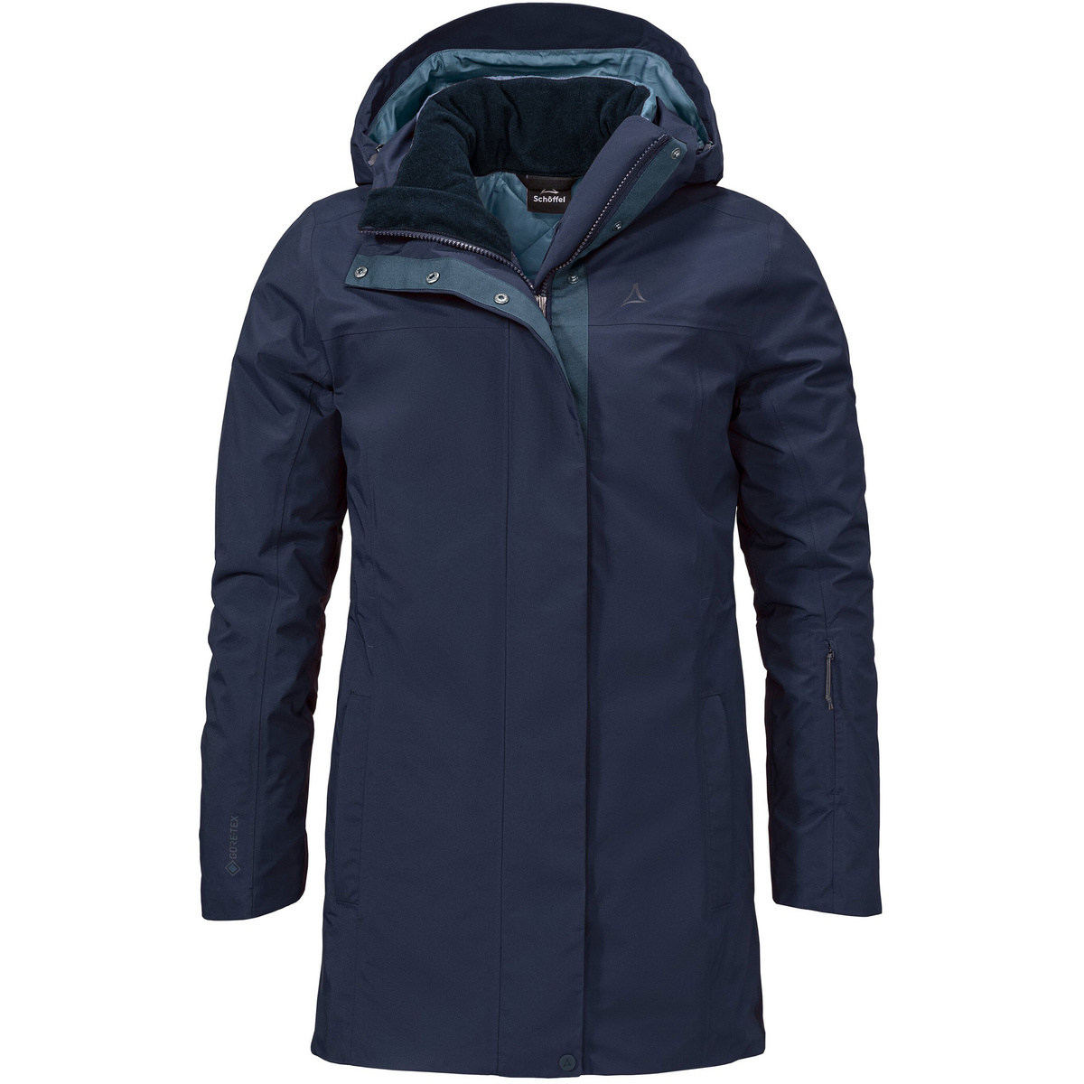 Schöffel Femme Parka Barth 3in1 (taille M, Bleu)