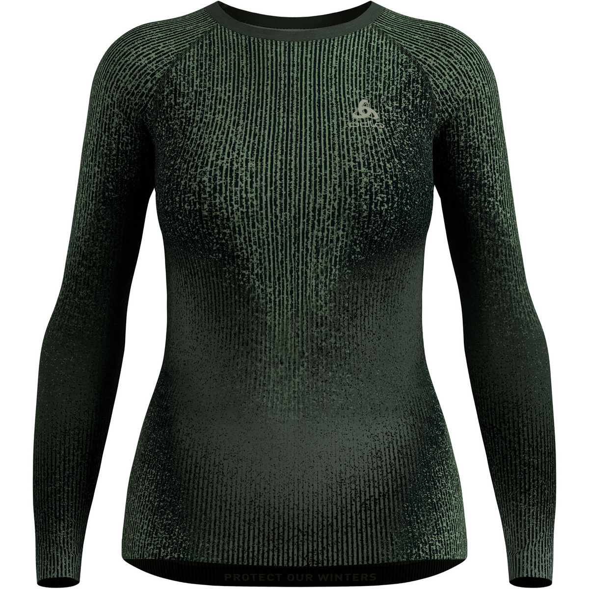 Odlo Damen Blackcomb Eco Longsleeve (Größe M, gruen)