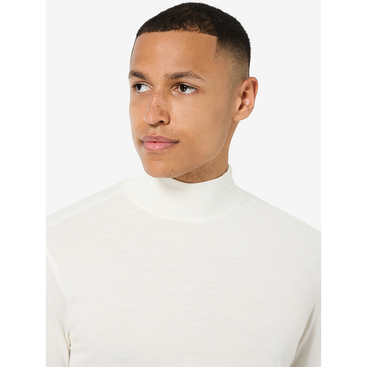 Super.Natural Uomo Maglia a manica lunga Tundra175 Turtle Neck (Taglia L, Bianco)