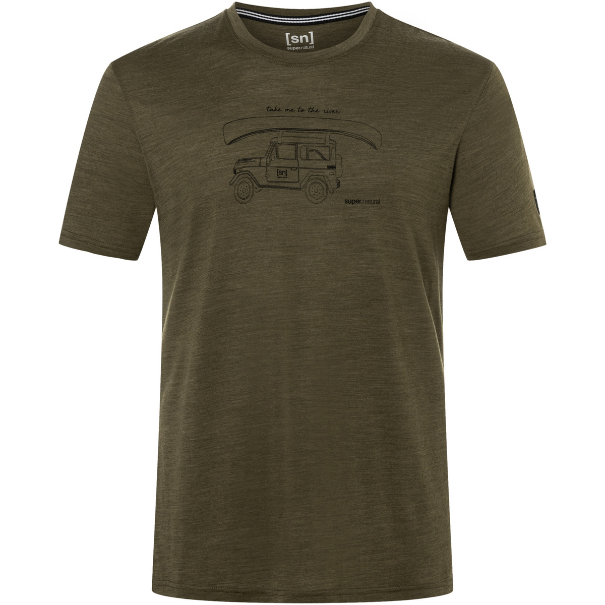 Super.Natural Herren Kanuti T-Shirt (Größe M, oliv)