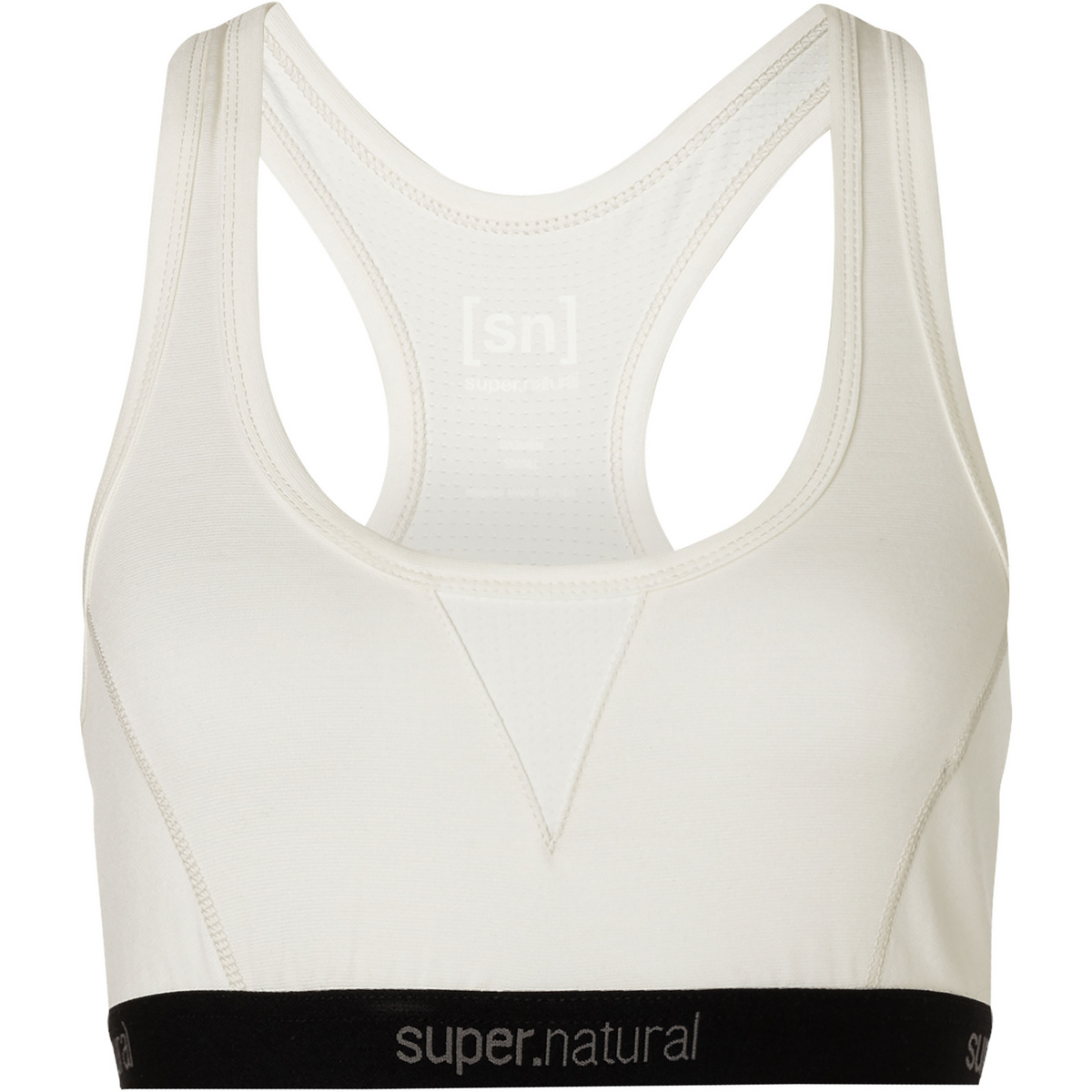 Super.Natural Donna Reggiseno sportivo Tundra220 Semplice (Taglia M, Bianco)