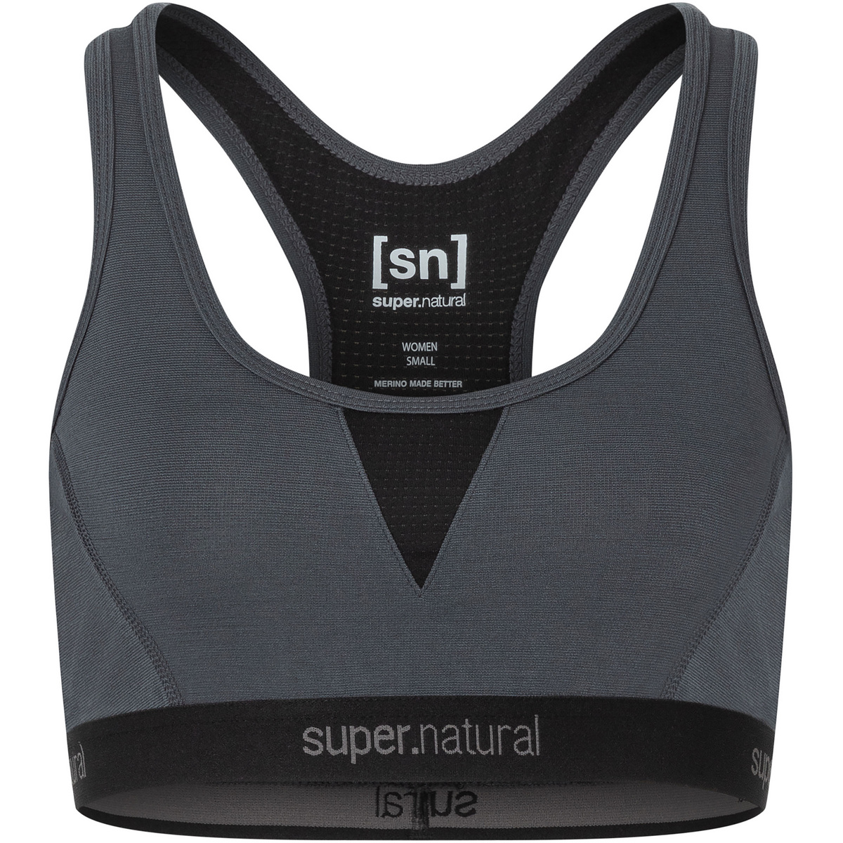 Super.Natural Donna Reggiseno sportivo Tundra220 Semplice (Taglia L, Blu)