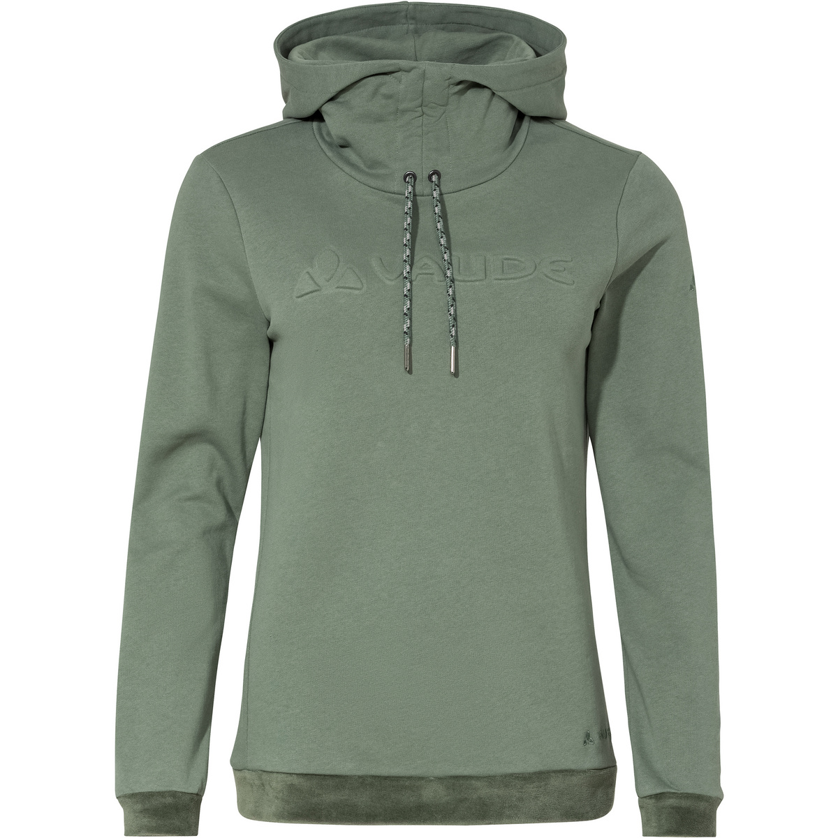 Vaude Donna Felpa con cappuccio Manukau III (Taglia XL, Verde)