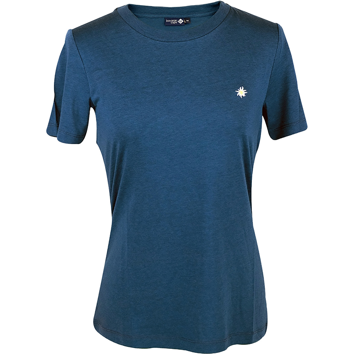 Bavarian Caps Damen Edelweiß Sommerfrische T-Shirt (Größe XL, blau)