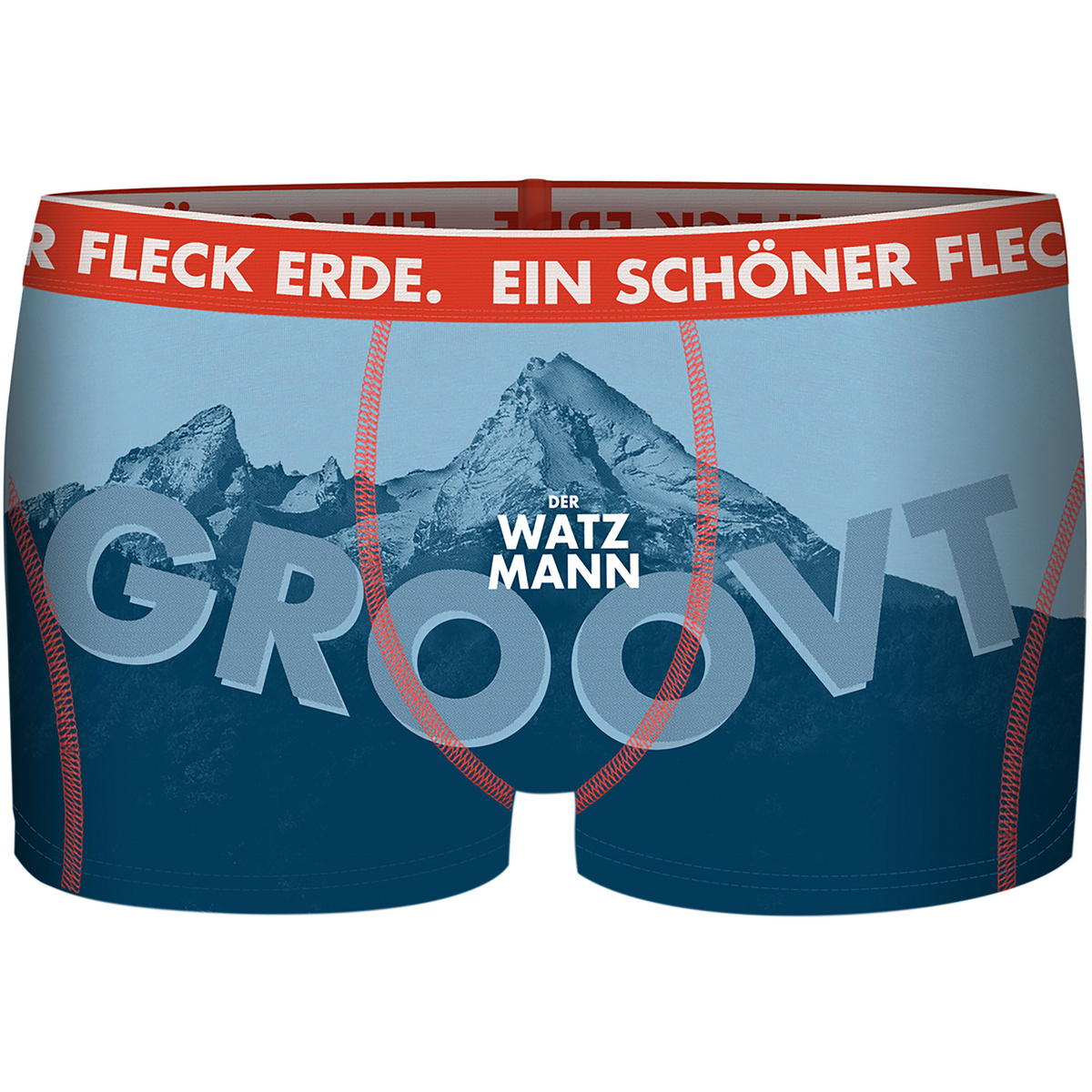Ein schöner Fleck Erde Homme Boxer Der Watzmann Groovt (taille S, Bleu)