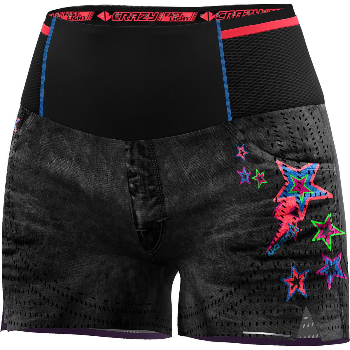 Crazy Donna Pantaloncini corti Lightning (Taglia M, Nero)