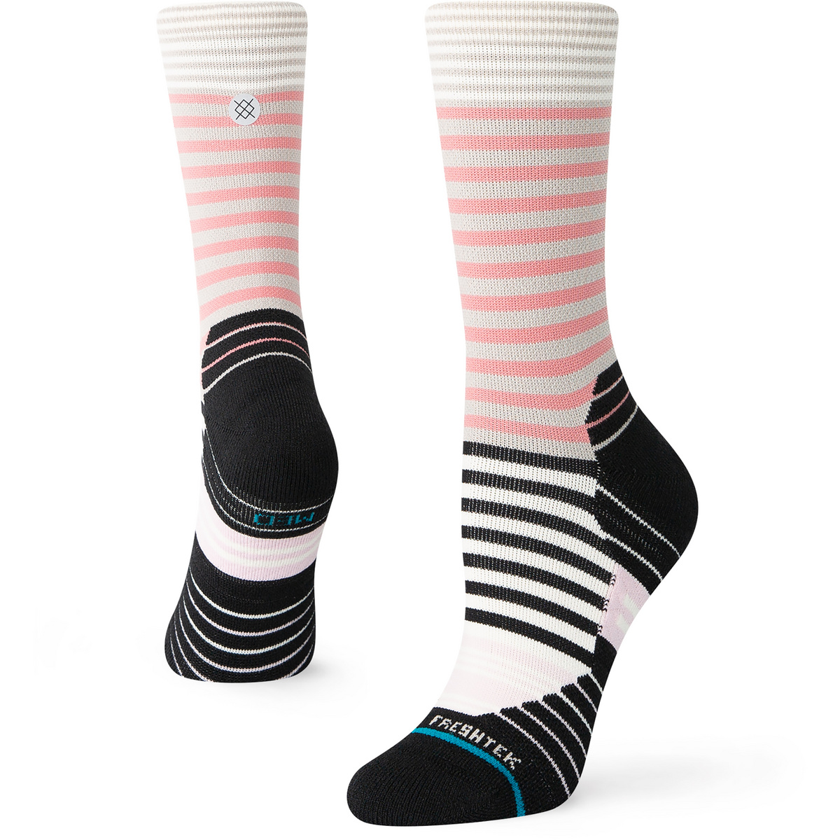 Stance Damen Sunshine Stripe Mid Socken (Größe 35 , weiss)