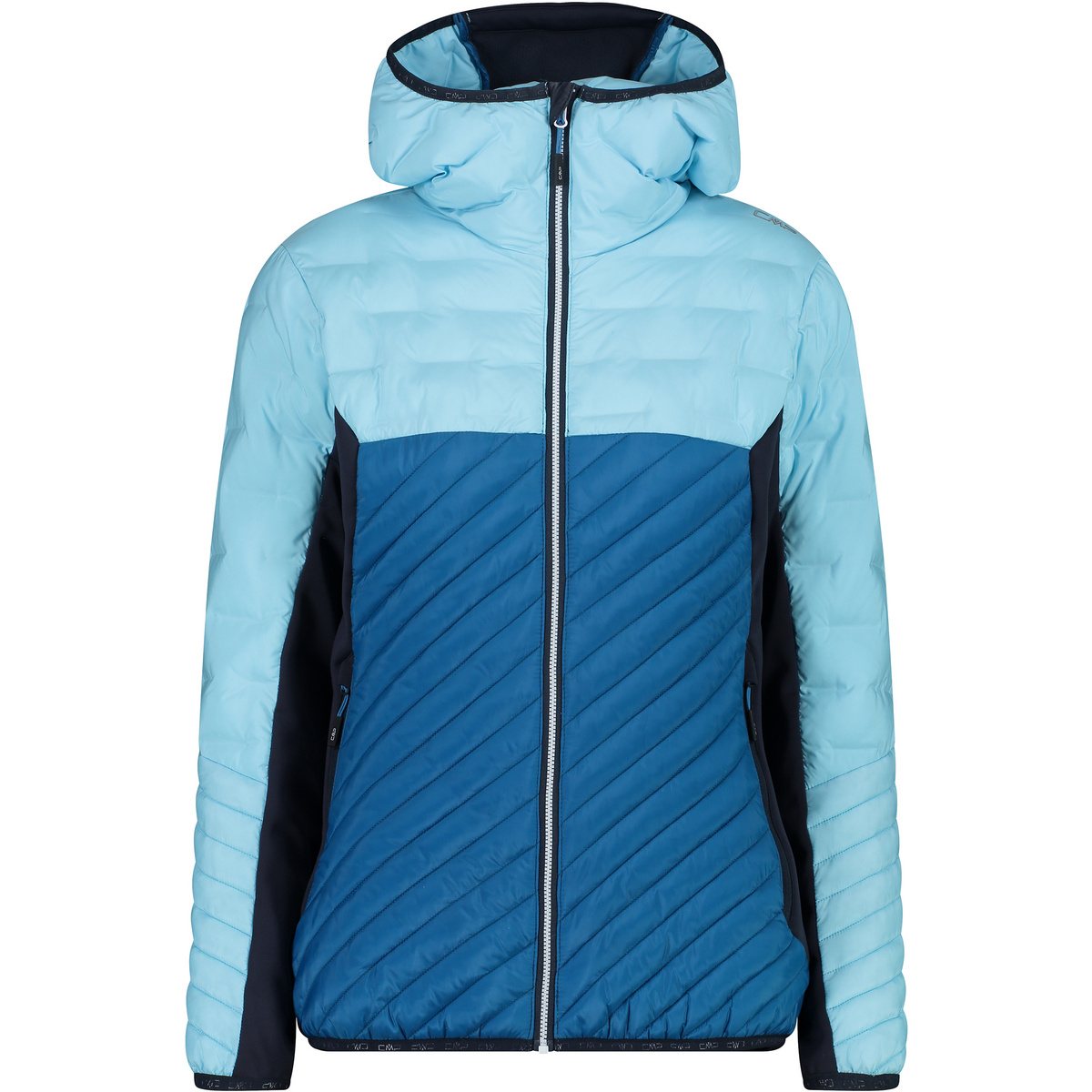 CMP Damen Hybrid Hoodie Jacke (Größe XS, blau)