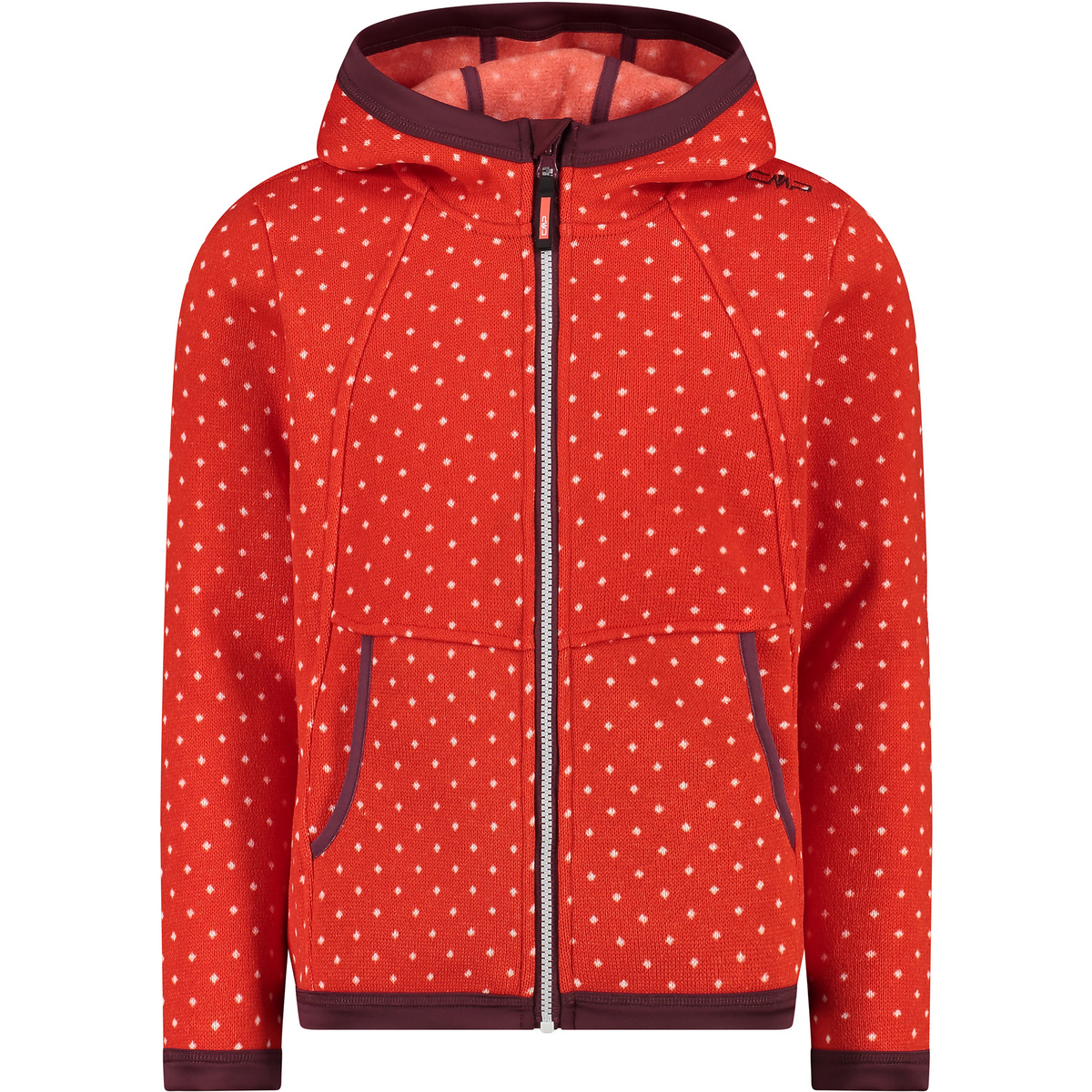 CMP Bambino Giacca con cappuccio (Taglia 116, Rosso)