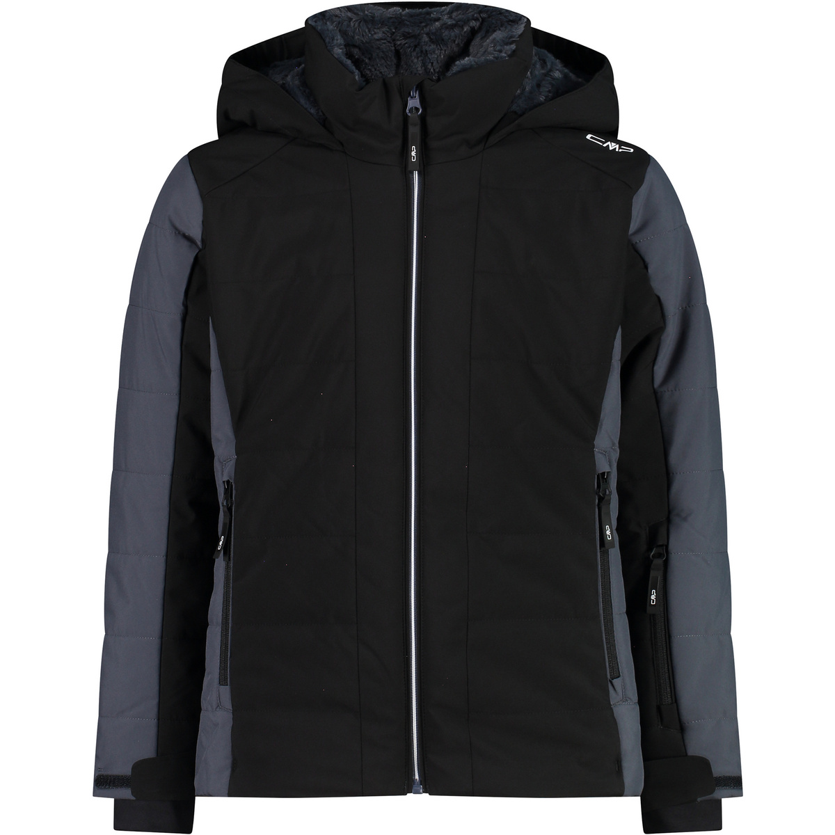 CMP Kinder Hoodie Jacke (Größe 128, schwarz)