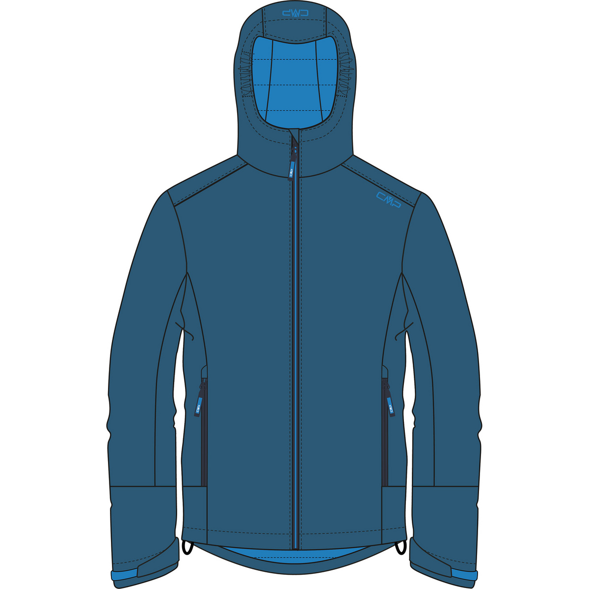CMP Kinder Hoodie Jacke (Größe 128, blau)