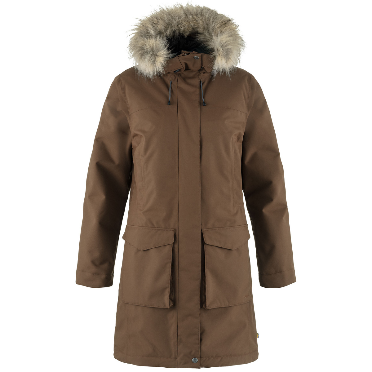 Fjällräven Femme Parka Nuuk Lite (taille L, Brun)