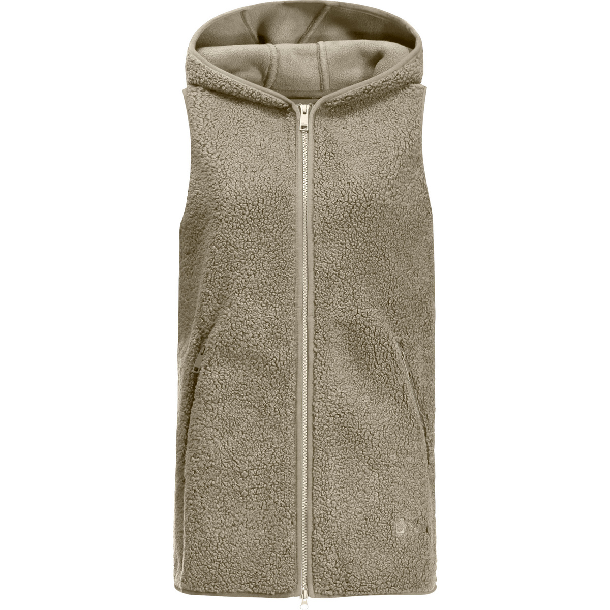 Jack Wolfskin Damen High Curl Long Weste (Größe L, beige)