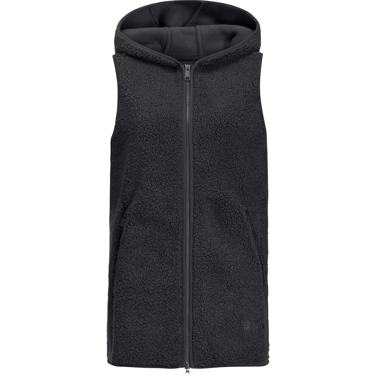 Jack Wolfskin Damen High Curl Long Weste (Größe S, schwarz)