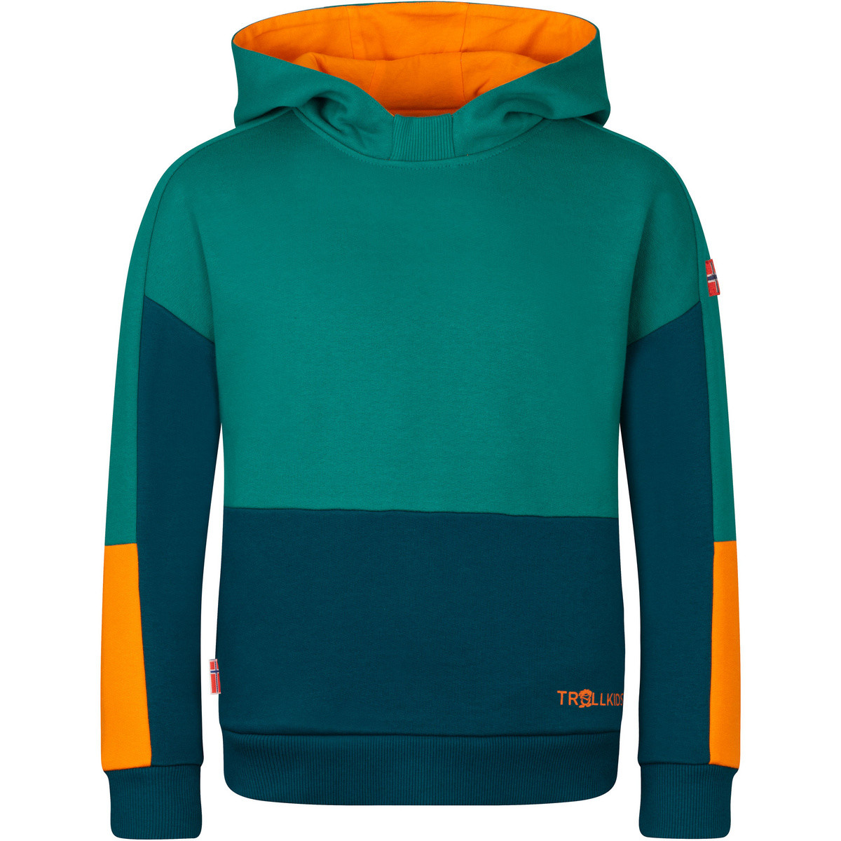 Trollkids Kinder Rondane Hoodie (Größe 128, gruen)
