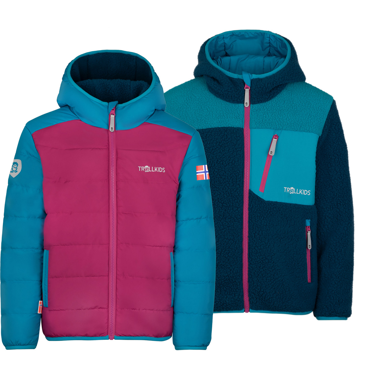 Trollkids Enfants Veste Sandvika Turnover (taille 176, Bleu)