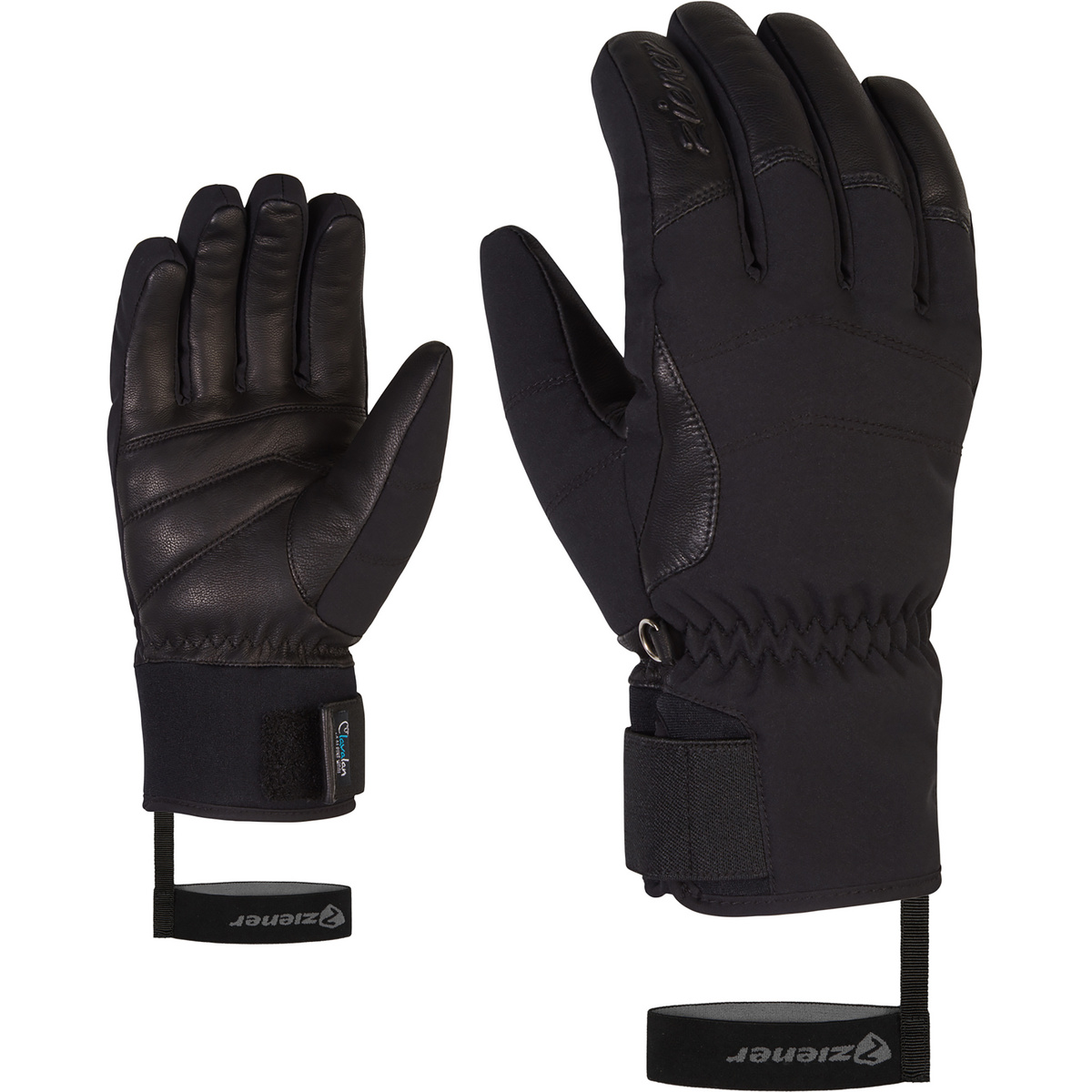 Ziener Damen Kale AS AW Handschuhe (Größe 6.5, schwarz)