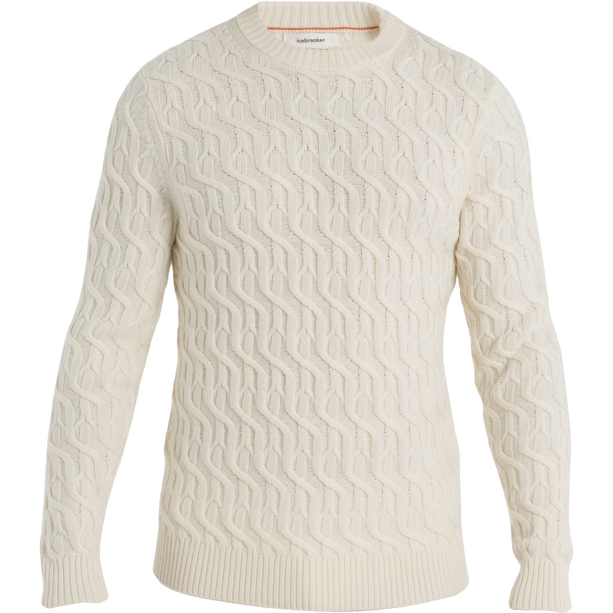 Icebreaker Homme Pull Cable Knit Crewe (taille XL, Blanc)