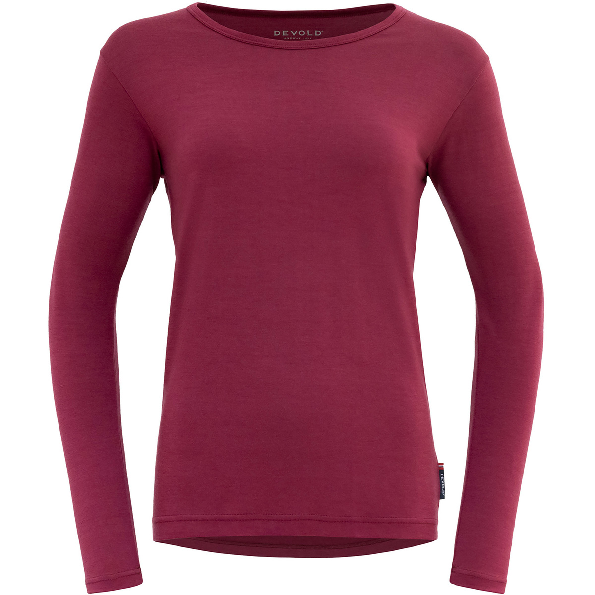 Devold Donna Maglia a manica lunga Jakta Merino 200 (Taglia S, Rosso)