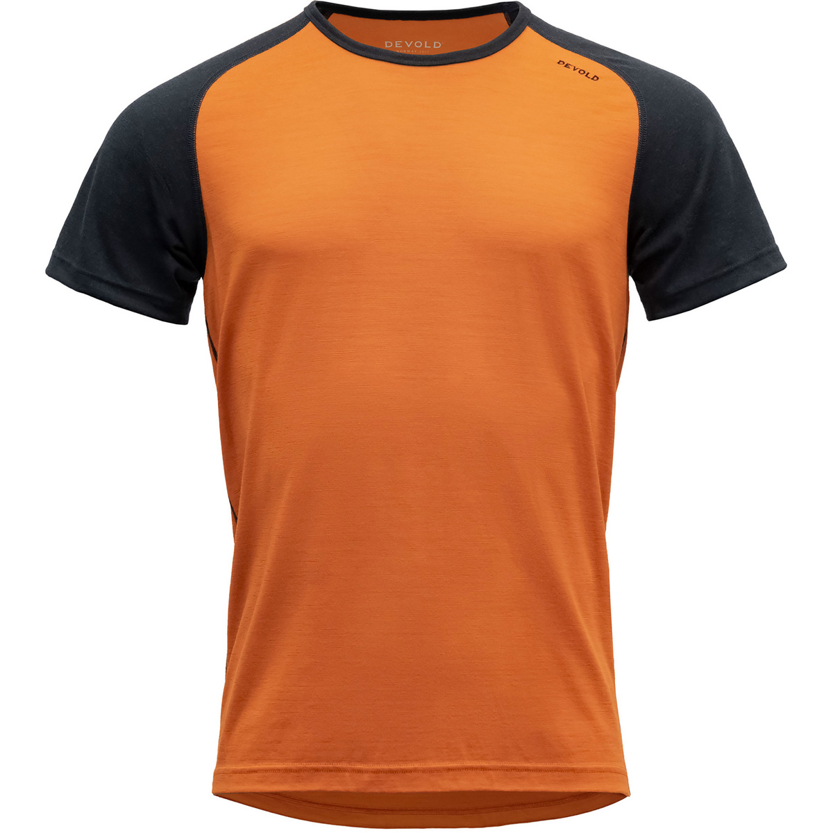 Devold Uomo Maglia a manica corta Jakta Merino 200 (Taglia S, Arancione)